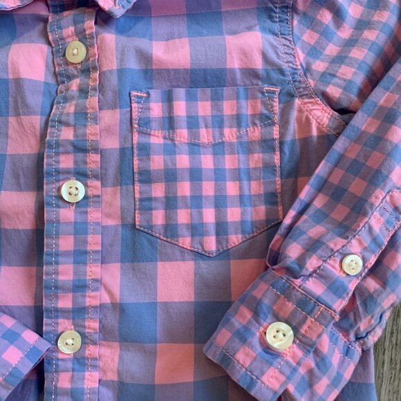 Gap x Sarah Jessica Parker Spring Checkered Print Button Down Shirt 2T - Picture 4 of 4
